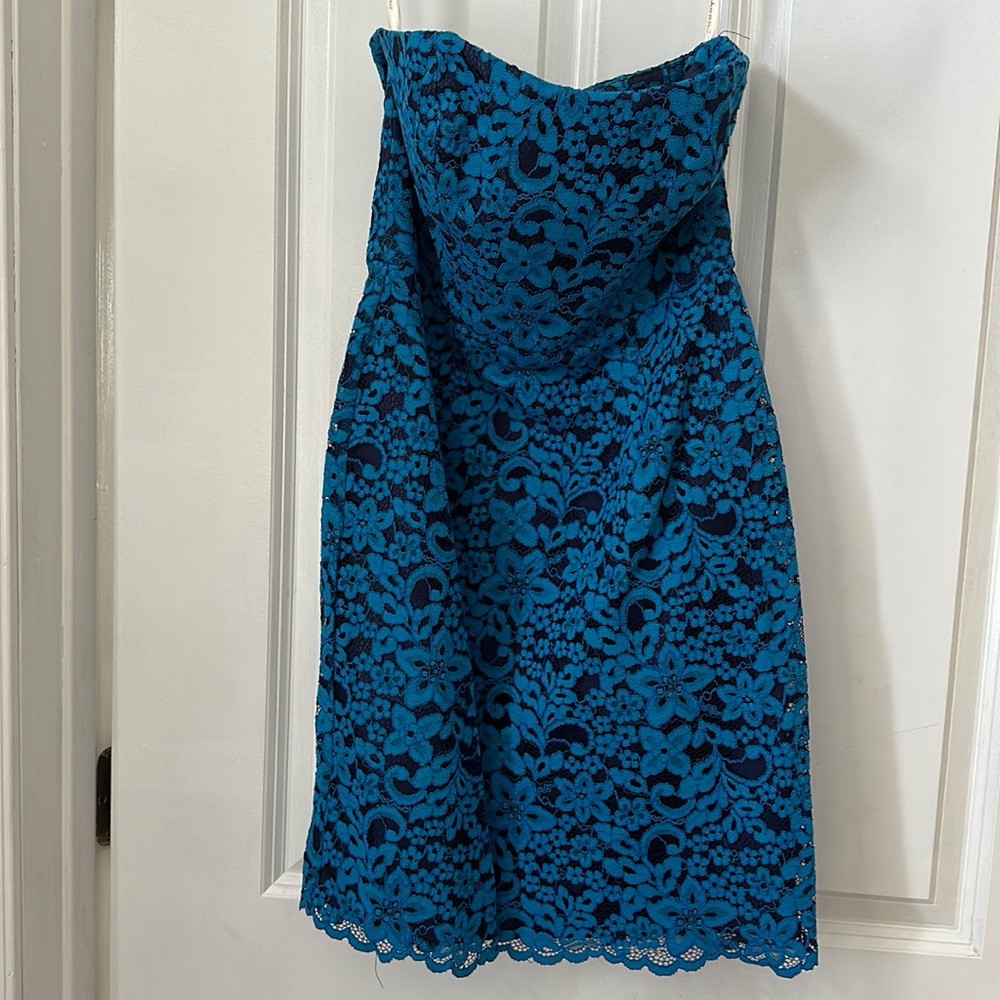 Shoshanna lace strapless party dress